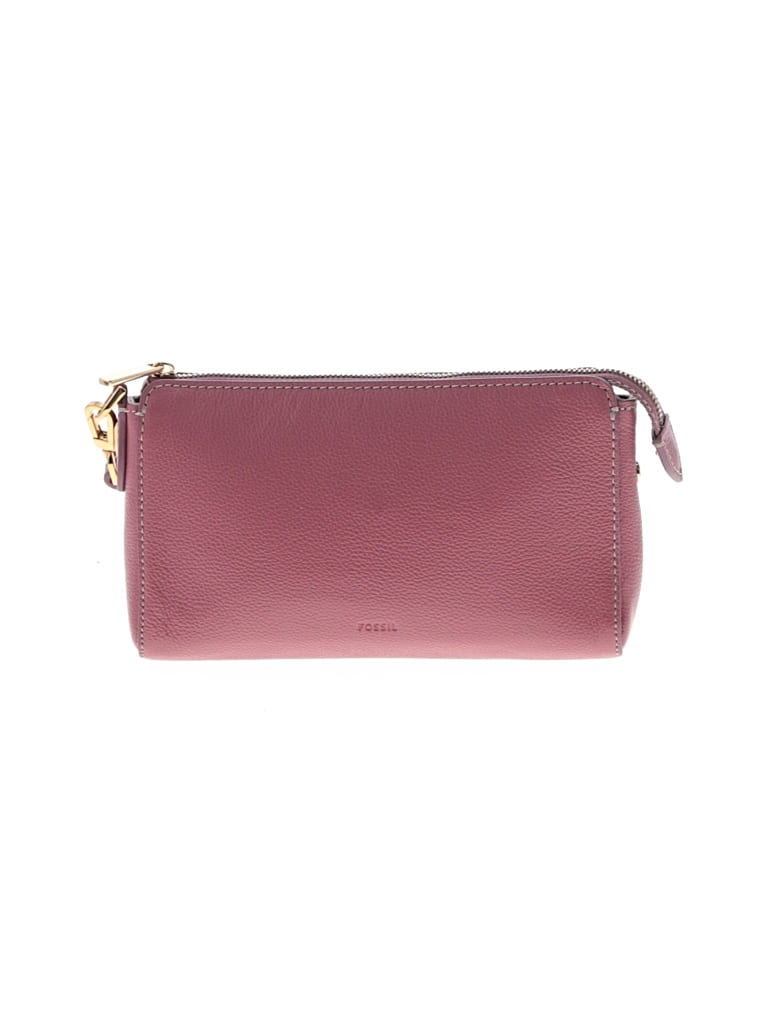 Pre-owned Fossil Leather Wristlet In Pink