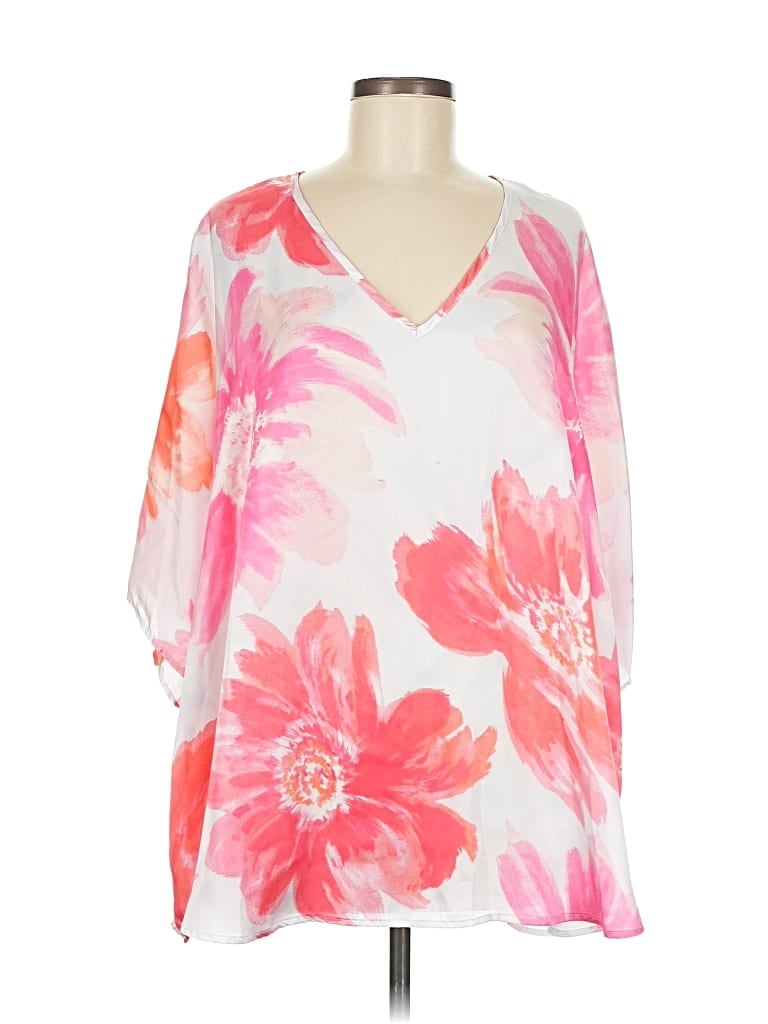 Pre-owned Adrienne Kimono In Pink