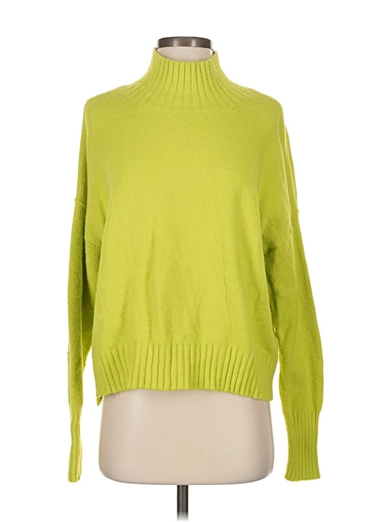 FREE PEOPLE Pre-owned Turtleneck Sweater In Green