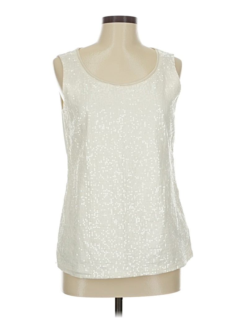 COLDWATER CREEK Pre-owned Sleeveless Blouse In Silver