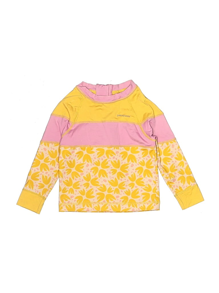 Pre-owned Patagonia Kids' Long Sleeve T-shirt In Yellow