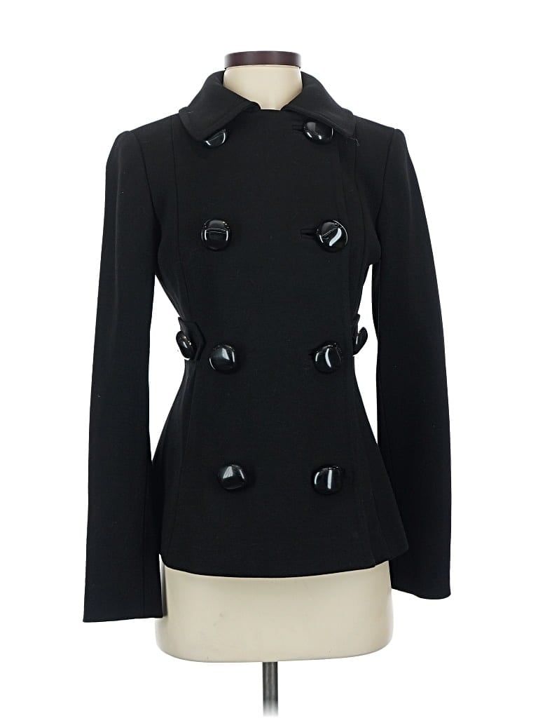 Pre-owned Carlisle Wool Coat In Black