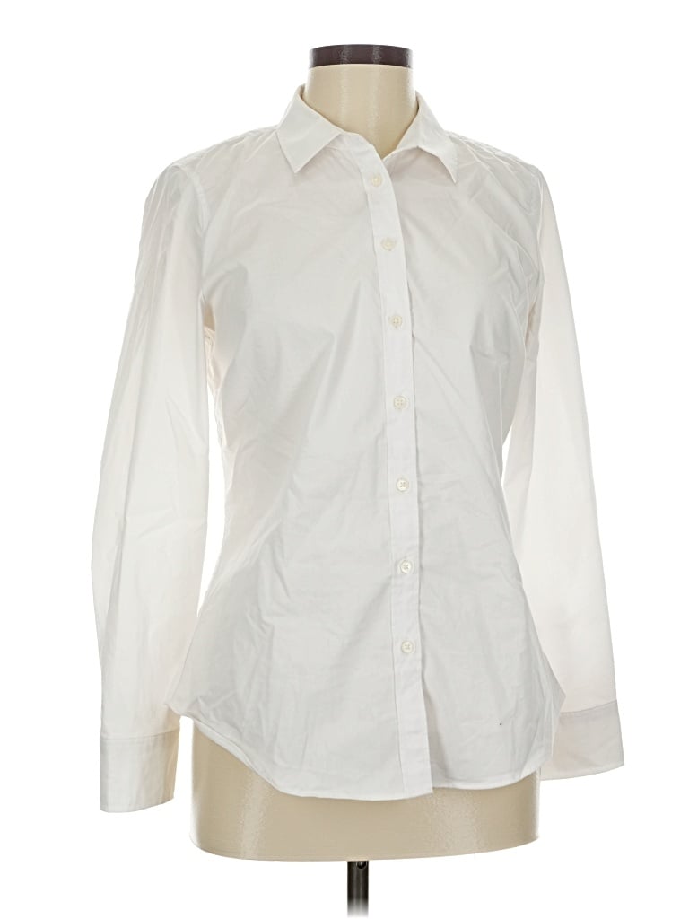 Pre-owned Banana Republic Long Sleeve Button Down Shirt In White