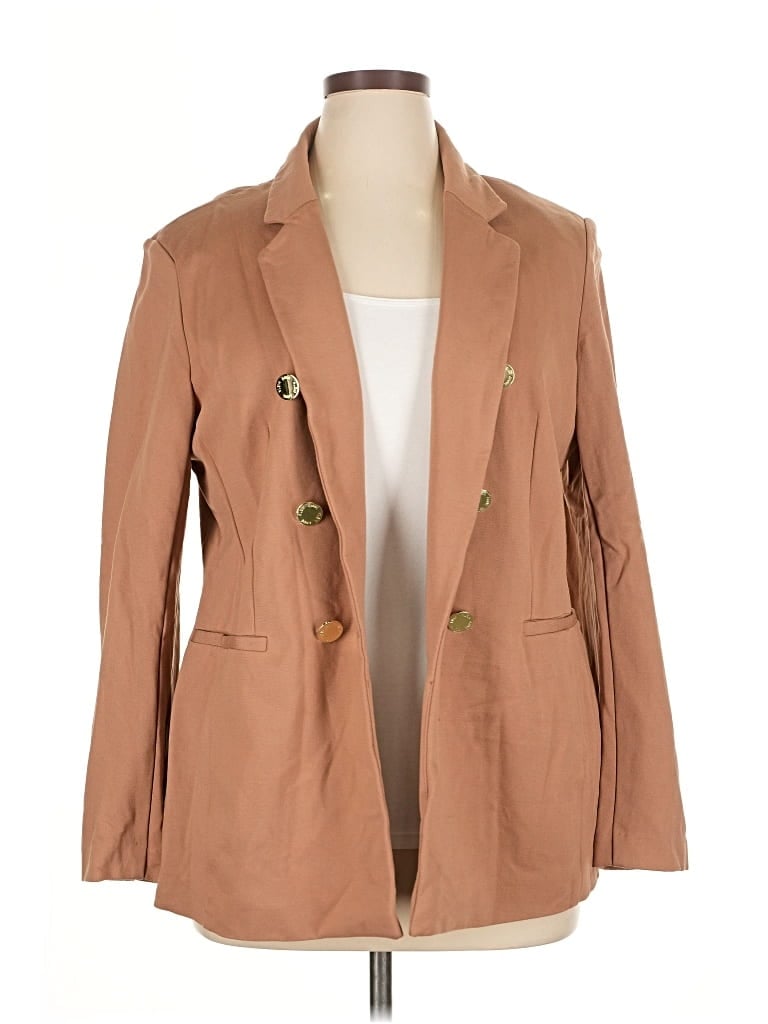 Pre-owned Anne Klein Blazer Jacket In Brown