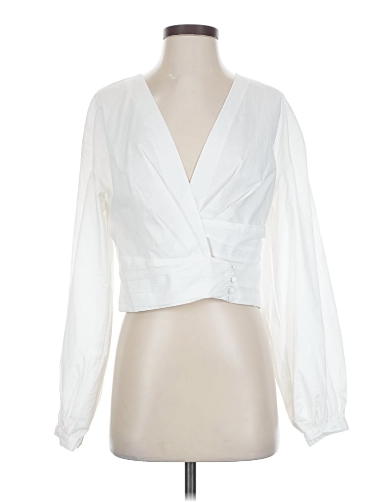 Pre-owned Sunday In Brooklyn Long Sleeve Blouse In White
