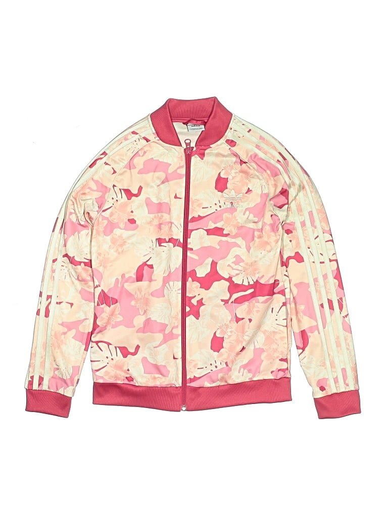 Pre-owned Adidas Originals Kids' Zip Up Hoodie In Pink