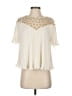 Floreat 100% Polyester Ivory Short Sleeve Blouse Size 0 (petite) - photo 1
