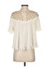 Floreat 100% Polyester Ivory Short Sleeve Blouse Size 0 (petite) - photo 2