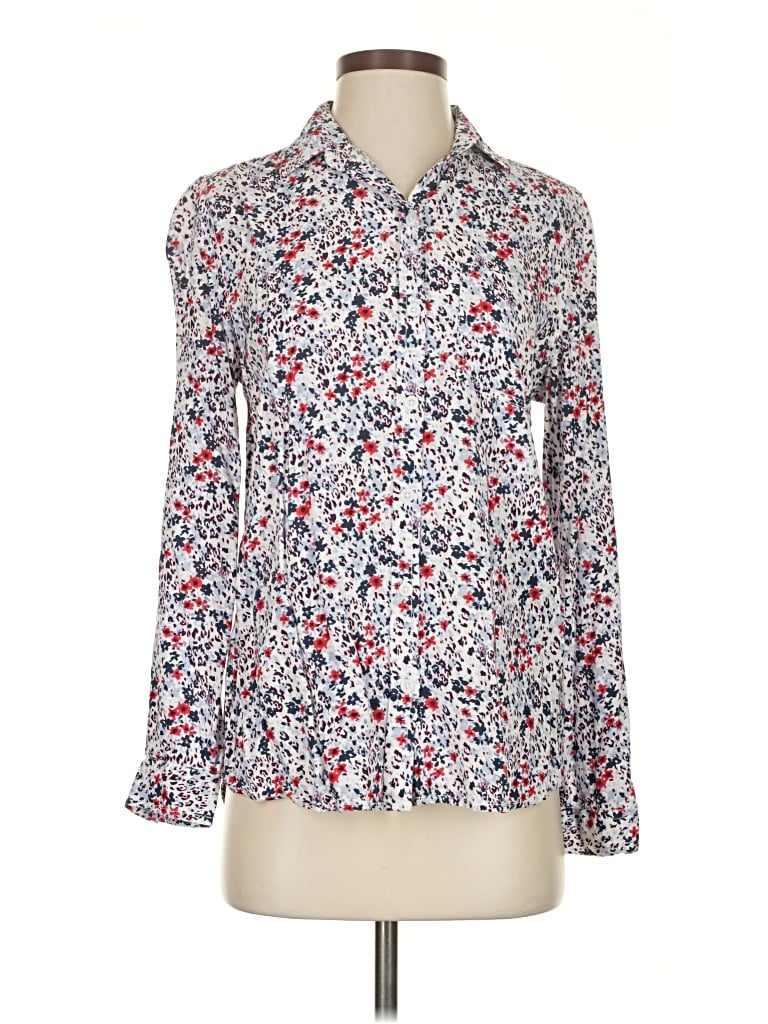 Pre-owned Beachlunchlounge Long Sleeve Blouse In White