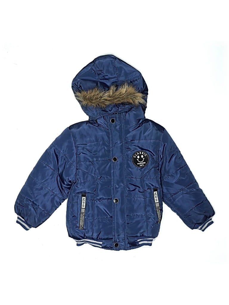 Pre-owned Unbranded Kids' Snow Jacket In Blue