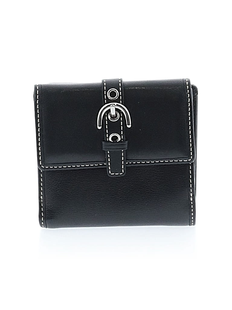 Pre-owned Coach Factory Leather Wallet In Black