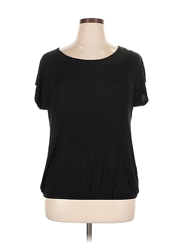 Pre-owned Lascana Short Sleeve T-shirt In Black