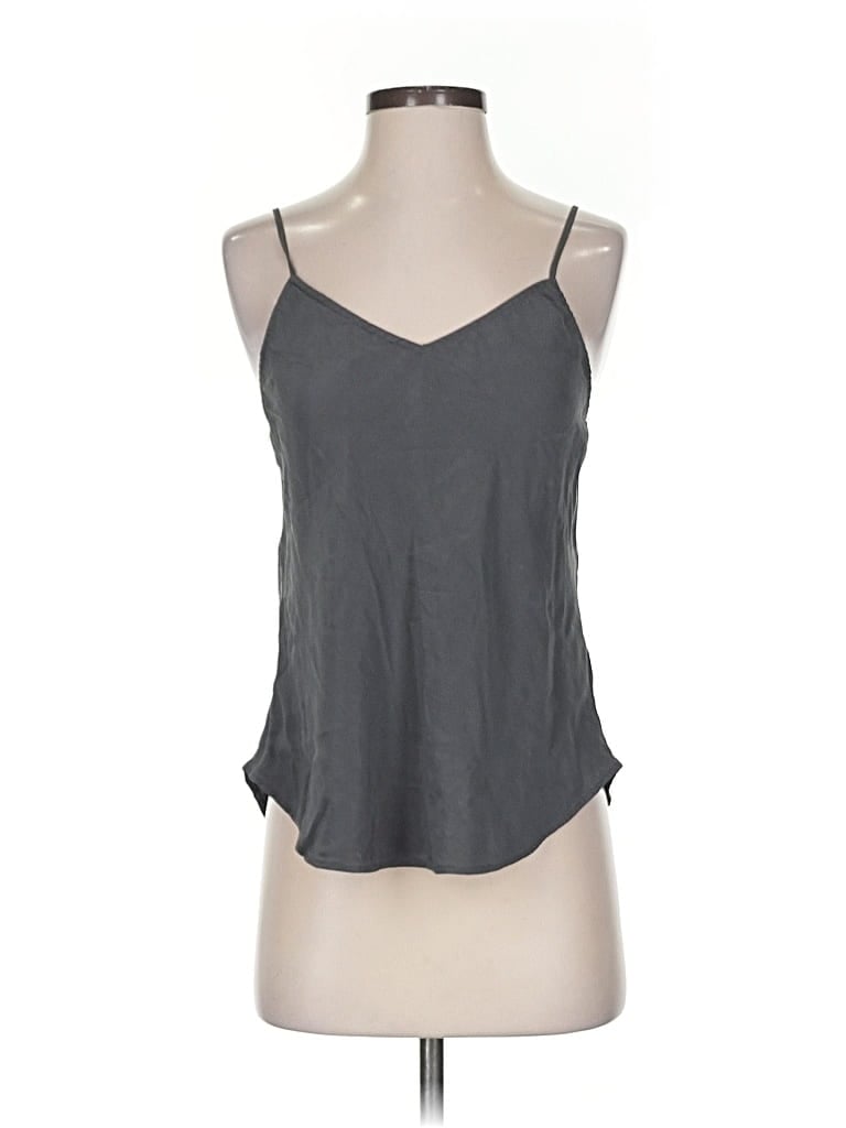 Pre-owned Atm Anthony Thomas Melillo Sleeveless Silk Top Gray Halter Neckline Tops