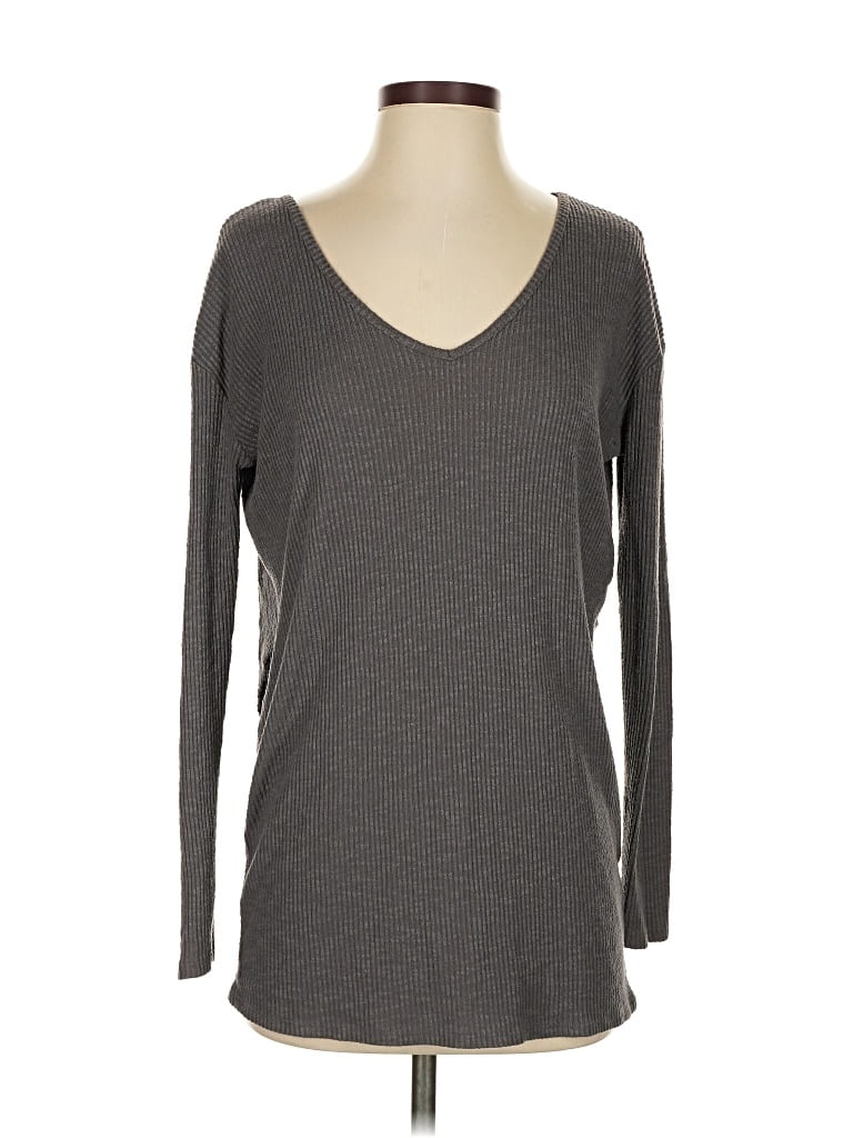 Pre-owned Just Fab Cardigan Sweater In Gray