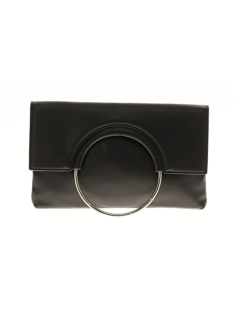 Pre-owned Bcbgmaxazria Leather Clutch In Black