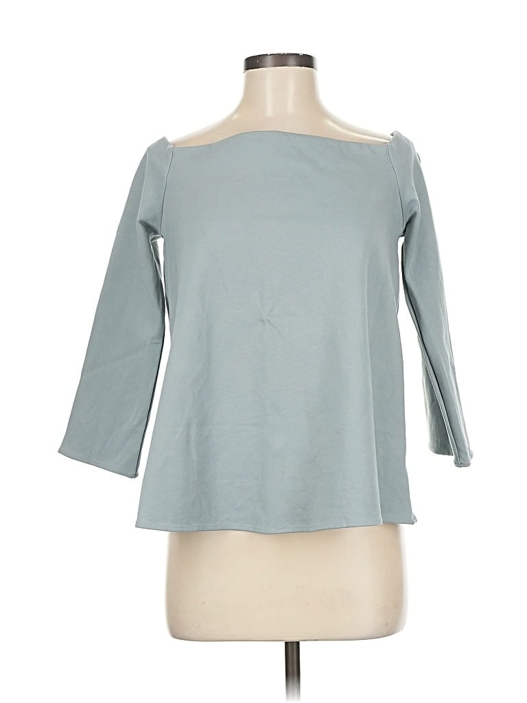 Pre-owned Tuckernuck 3/4 Sleeve Top Teal Boatneck Tops In Blue