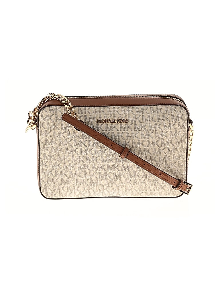 Pre-owned Michael Michael Kors Crossbody Bag In White
