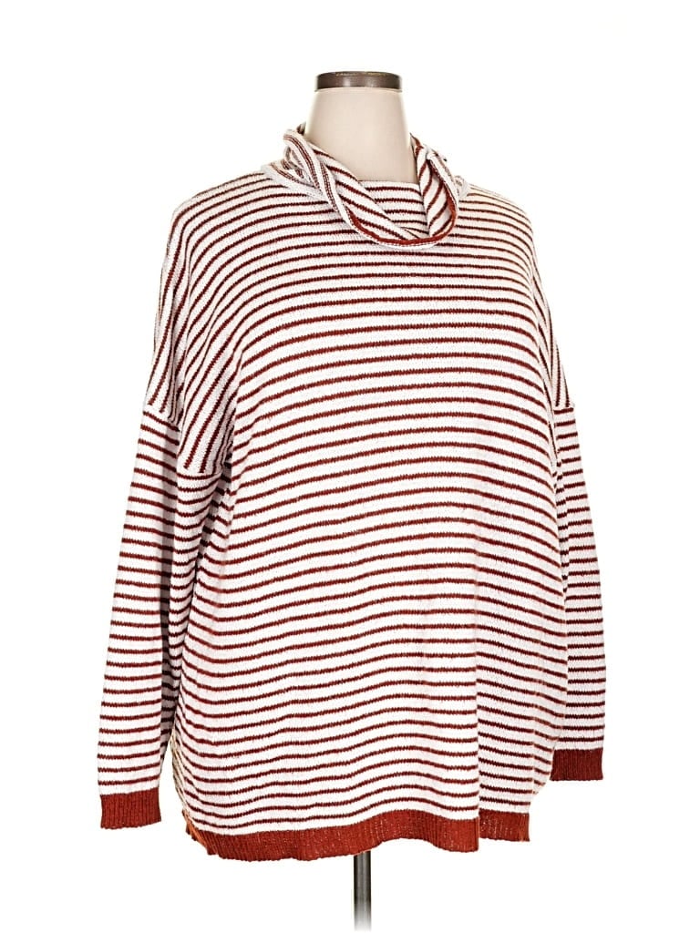 Pre-owned Unbranded Turtleneck Sweater In Burgundy