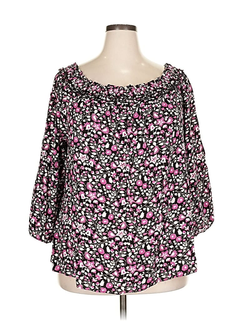 Lane Bryant 3/4 Sleeve Blouse In Pink