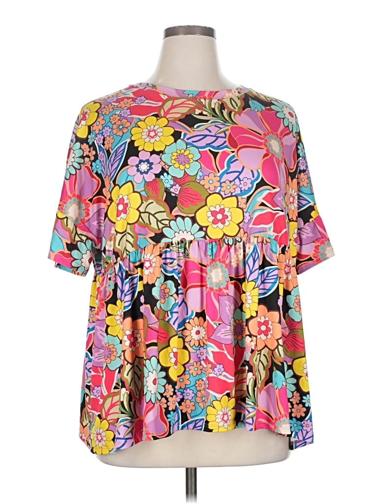 Pre-owned Haptics Short Sleeve T-shirt In Pink