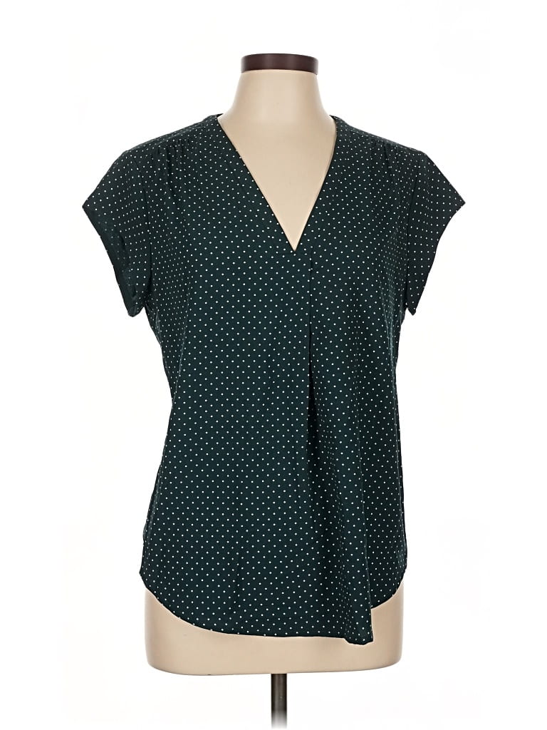 Pre-owned Fun2fun Short Sleeve Blouse In Blue