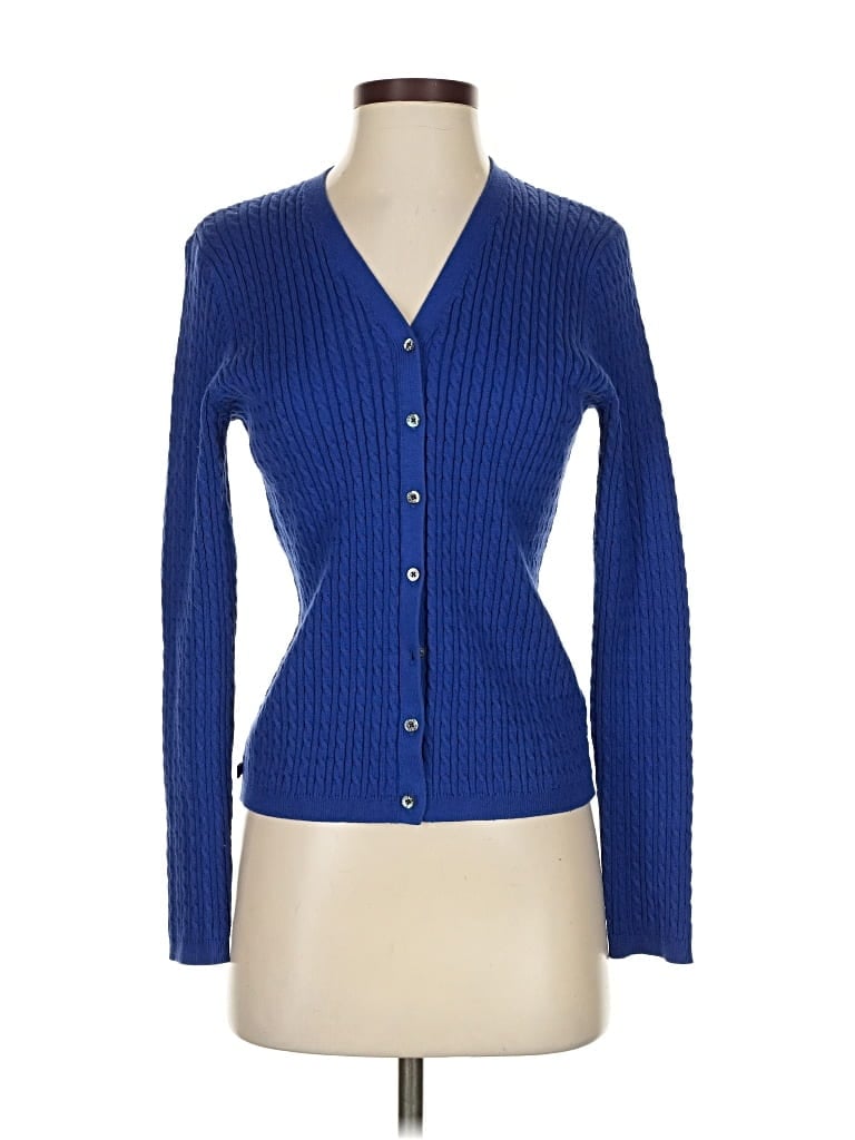 Pre-owned Polo Ralph Lauren Cardigan Sweater In Blue