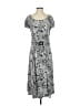 Perceptions Paisley Gray Casual Dress Size 4 - photo 1