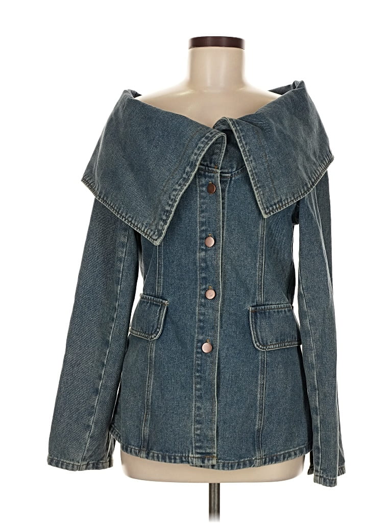 Pre-owned Jeans Denim Jacket In Blue