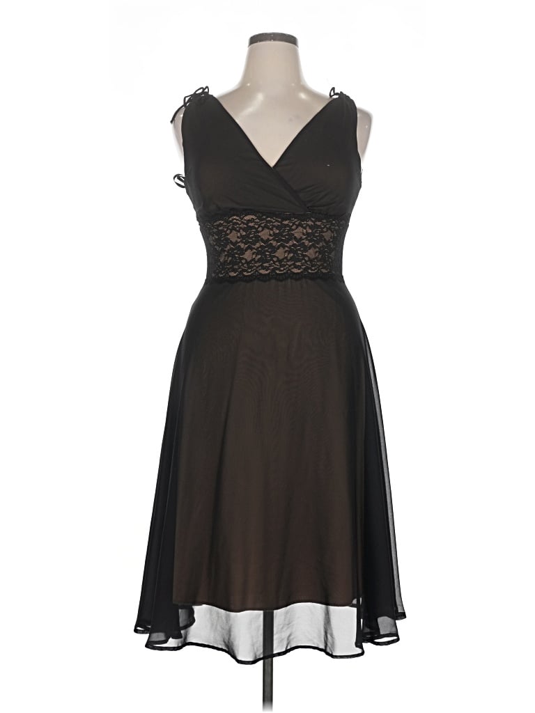 Pre-owned Connected Apparel Cocktail Dress In Brown