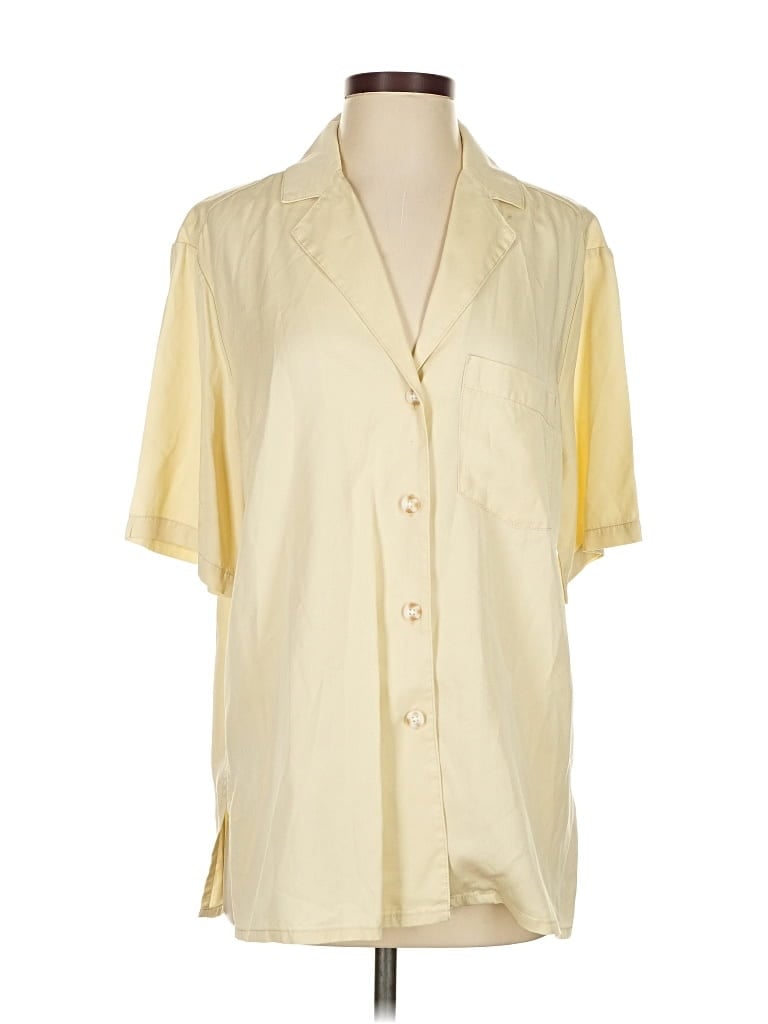 Pre-owned Asos Design Short Sleeve Blouse In Yellow