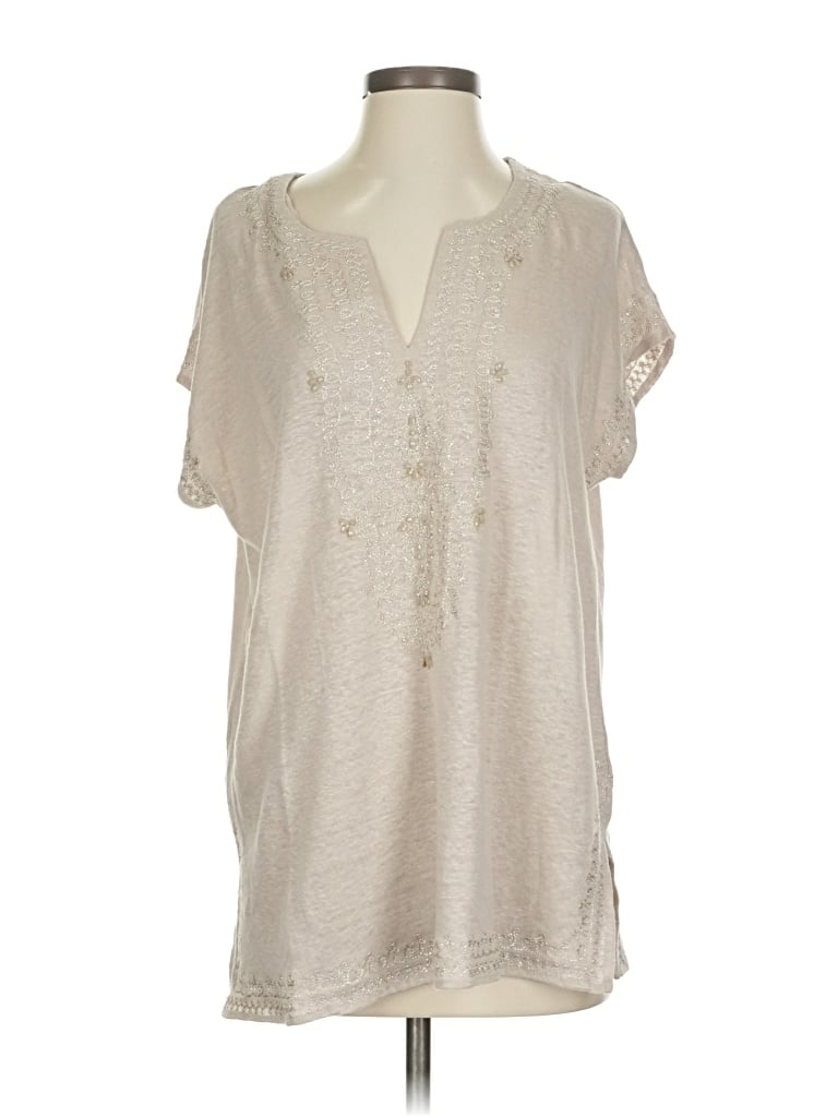 Pre-owned Jjill Cardigan Sweater In White