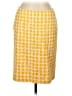 Talbots 100% Cotton Print Yellow Formal Skirt Size 10 (petite) - photo 1