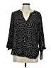 MICHAEL Michael Kors Animal Print Black 3/4 Sleeve Blouse Size M - photo 1