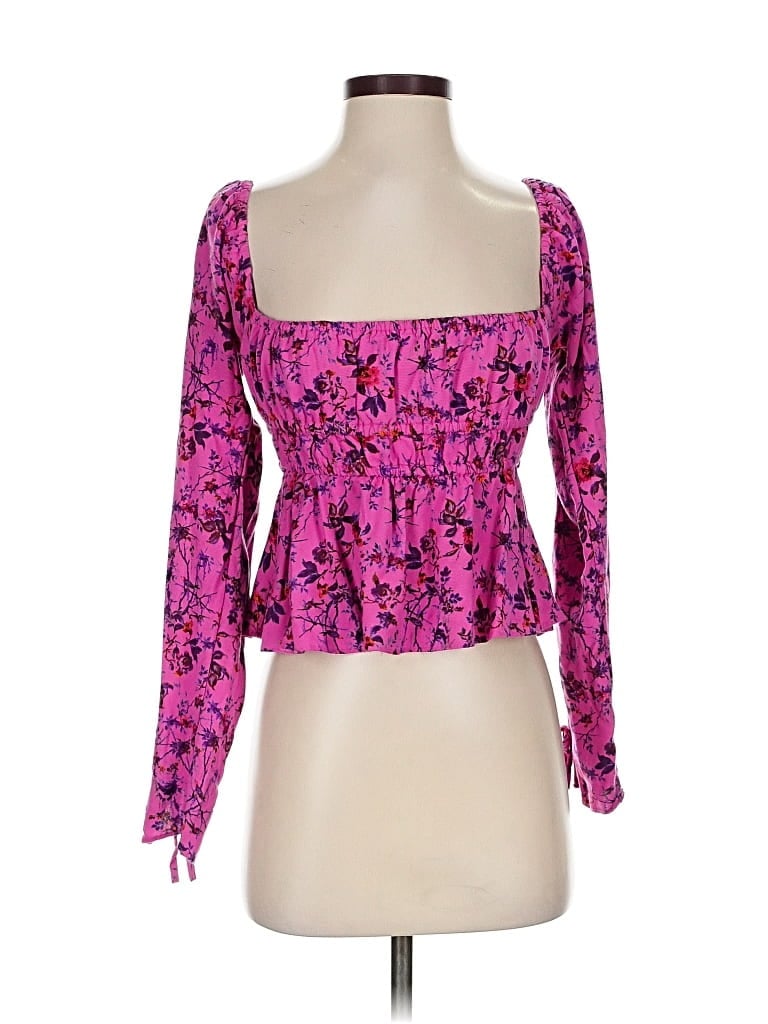 Pre-owned Urban Outfitters Long Sleeve Blouse In Pink