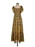 Max Studio 100% Polyester Paisley Yellow Casual Dress Size XXS (estimated) - photo 1