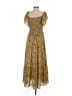 Max Studio 100% Polyester Paisley Yellow Casual Dress Size XXS (estimated) - photo 2