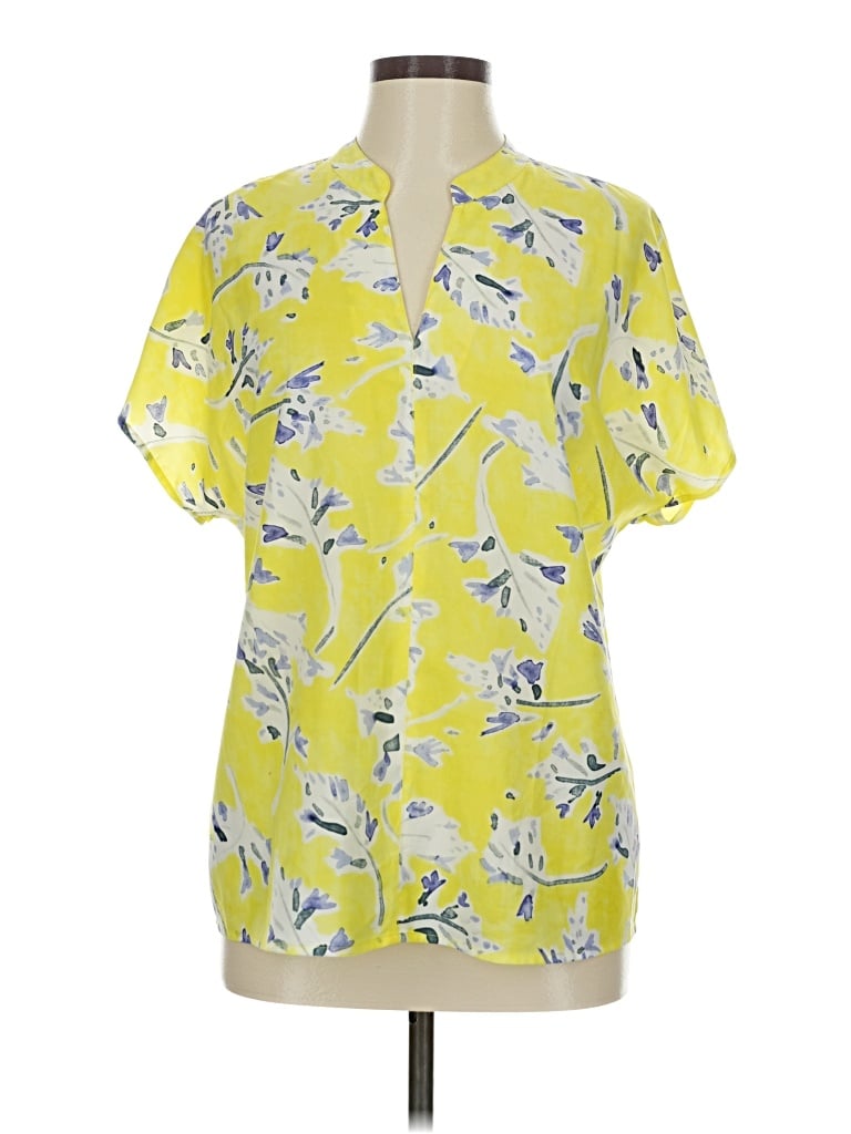 CABI Pre-owned Short Sleeve T-shirt In Yellow