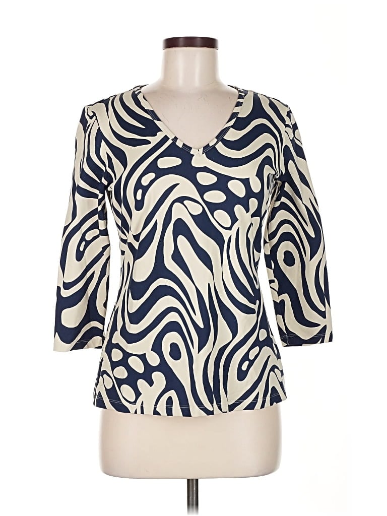 Pre-owned J. Mclaughlin 3/4 Sleeve Blouse In White