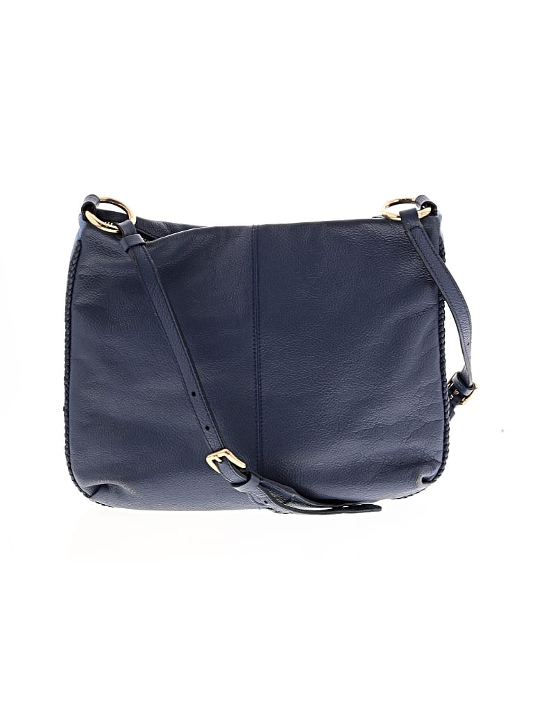 Pre-owned Cole Haan Leather Crossbody Bag In Blue