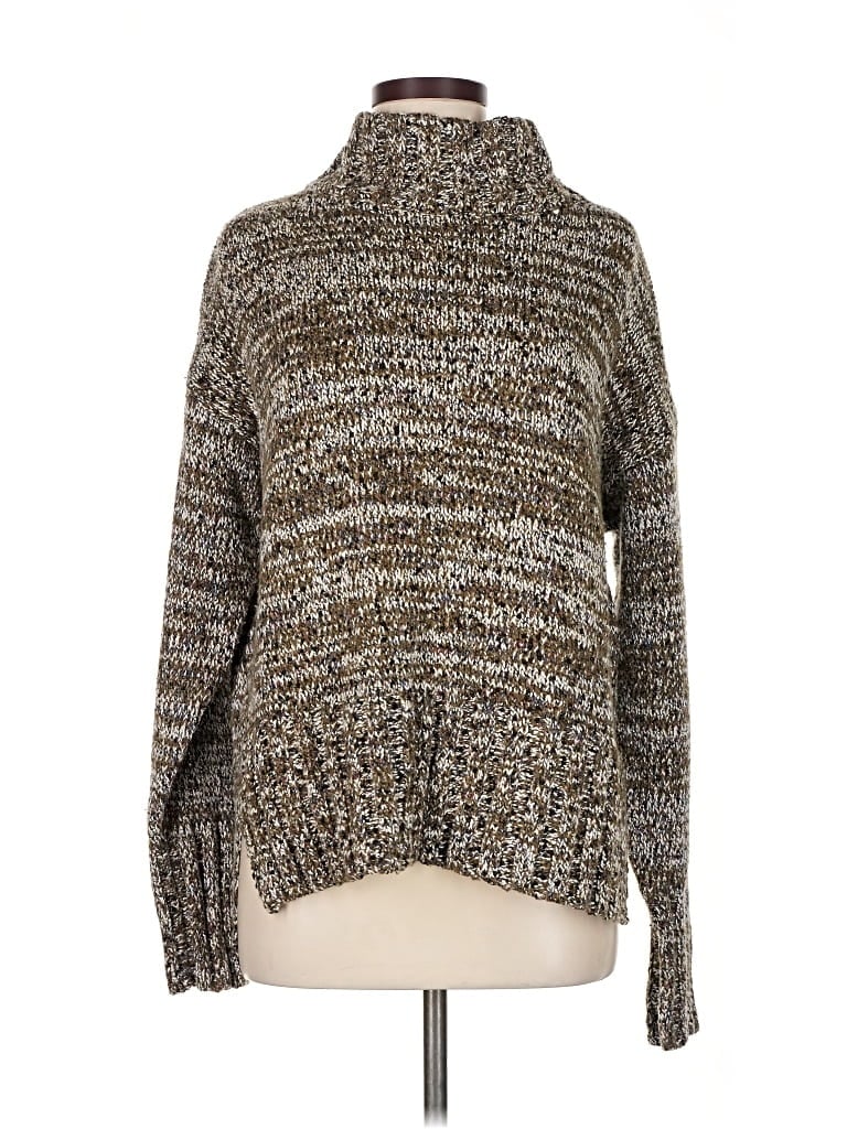 Pre-owned Michael Stars Turtleneck Sweater In Brown