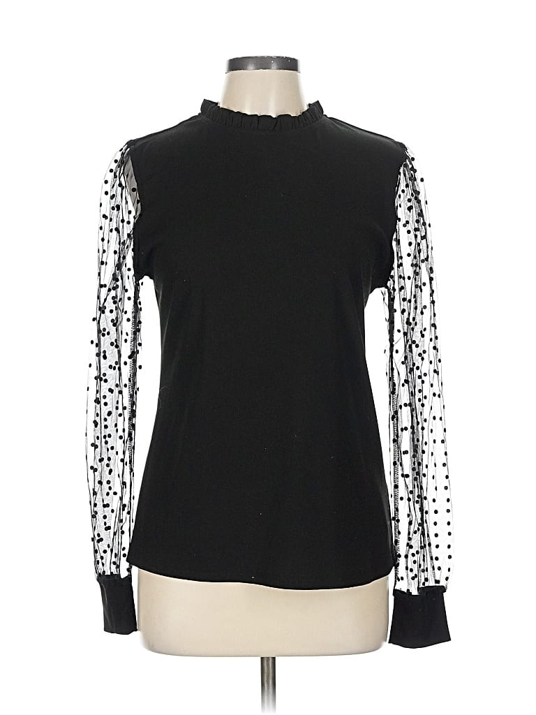 Pre-owned Blooming Jelly Long Sleeve Top Black Turtleneck Tops