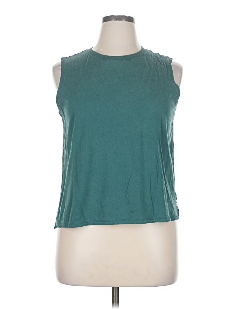 Pre-owned Garnet Hill Sleeveless T-shirt In Blue