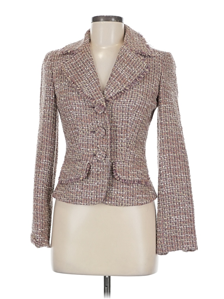 Pre-owned Bebe Blazer Jacket In Gray