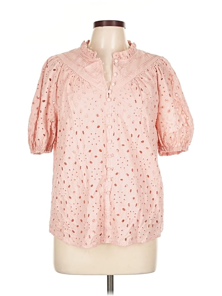 Pre-owned Prettygarden Short Sleeve Blouse In Pink