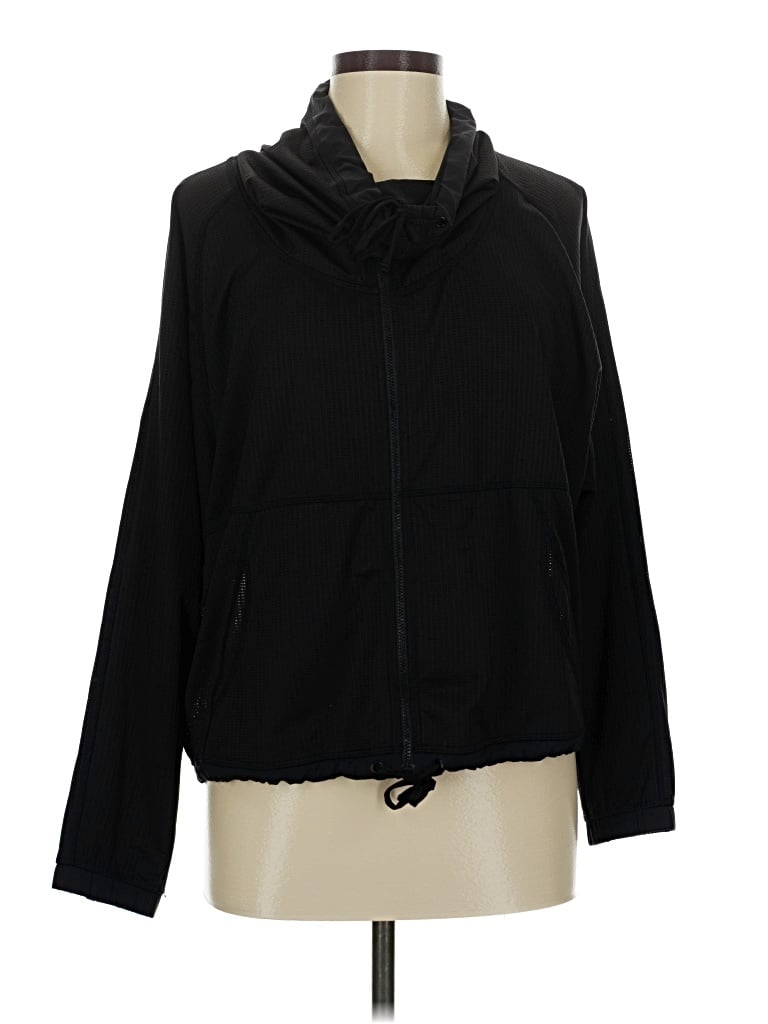 Pre-owned Athleta Track Jacket In Black