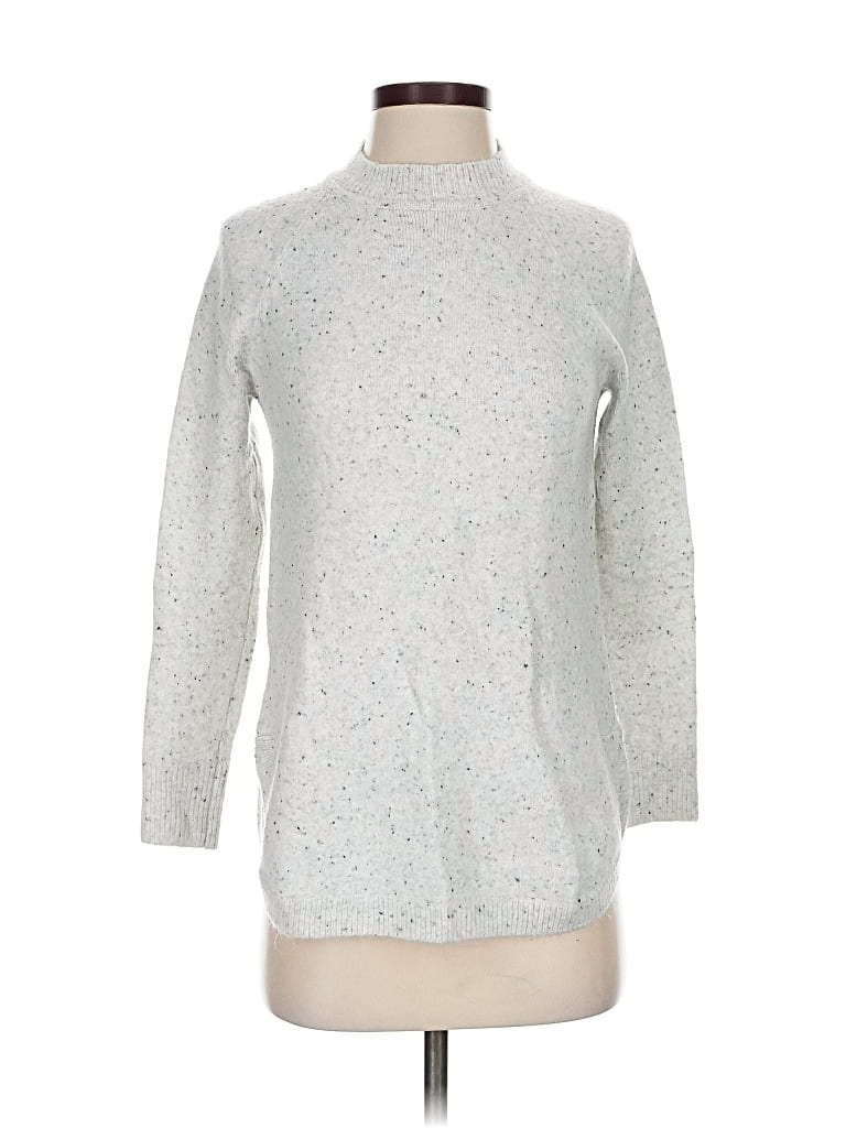 Pre-owned Ann Taylor Loft Turtleneck Sweater In Silver