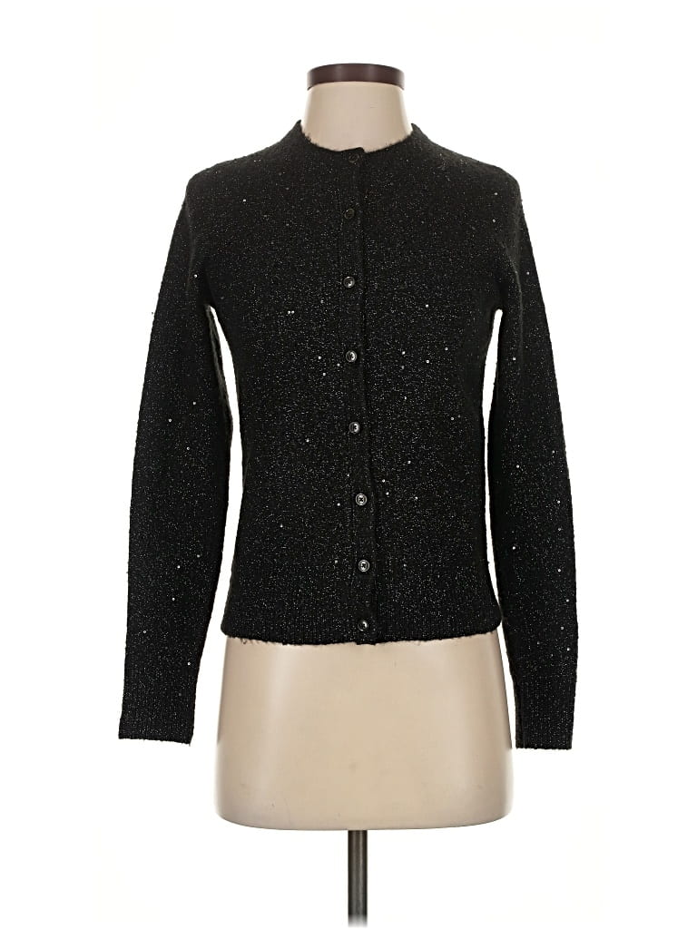 Pre-owned Ann Taylor Cardigan Sweater In Black