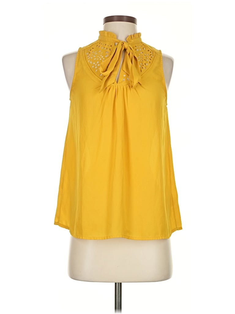 Pre-owned Maeve Sleeveless Blouse In Yellow