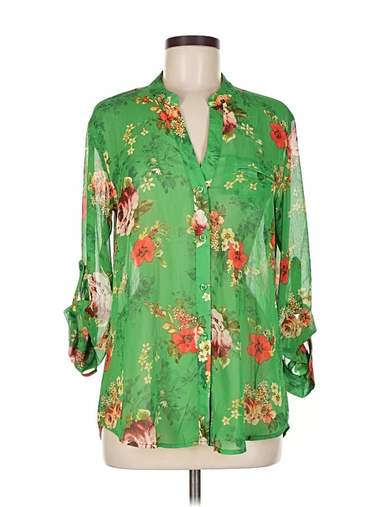 KUT FROM THE KLOTH Pre-owned 3/4 Sleeve Blouse In Green