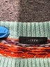 J.Crew Chevron-herringbone Teal Orange Pullover Sweater Size S - photo 7